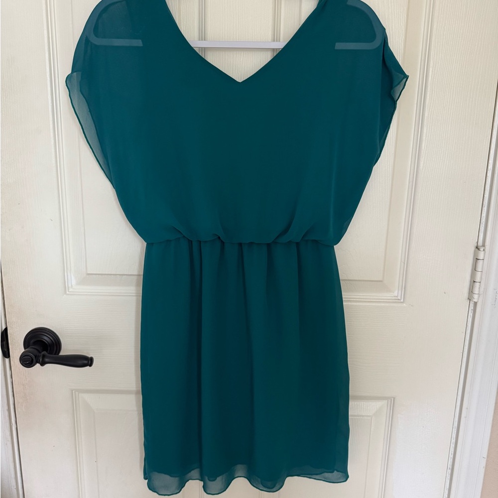 Sweet Storm Green Sleeveless V-Neck Sundress